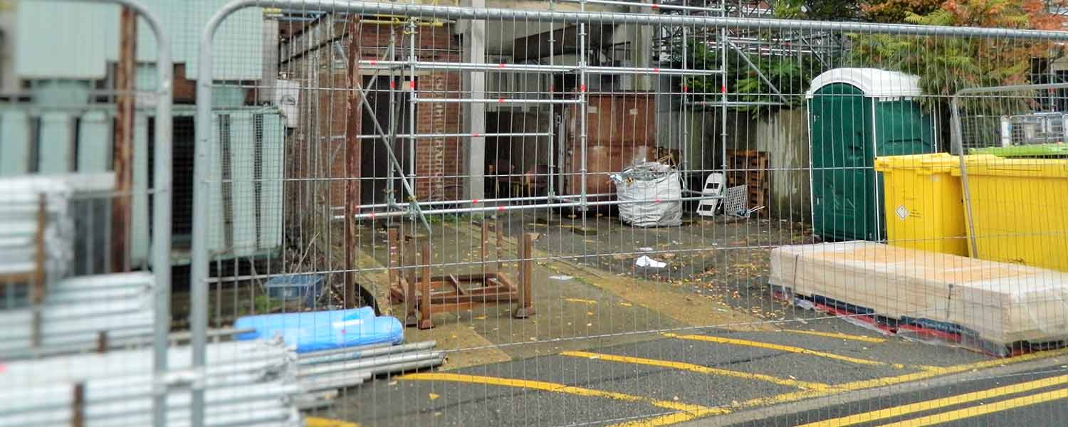 Construction toilet on site