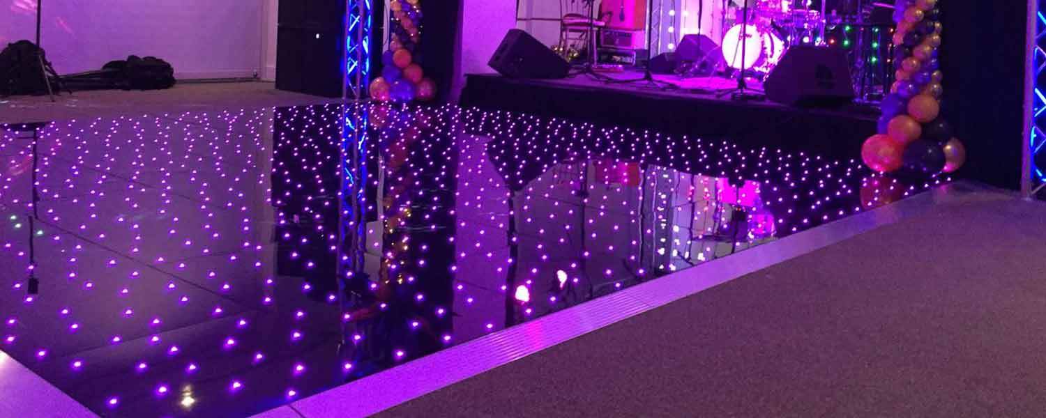 Purple led dance floor