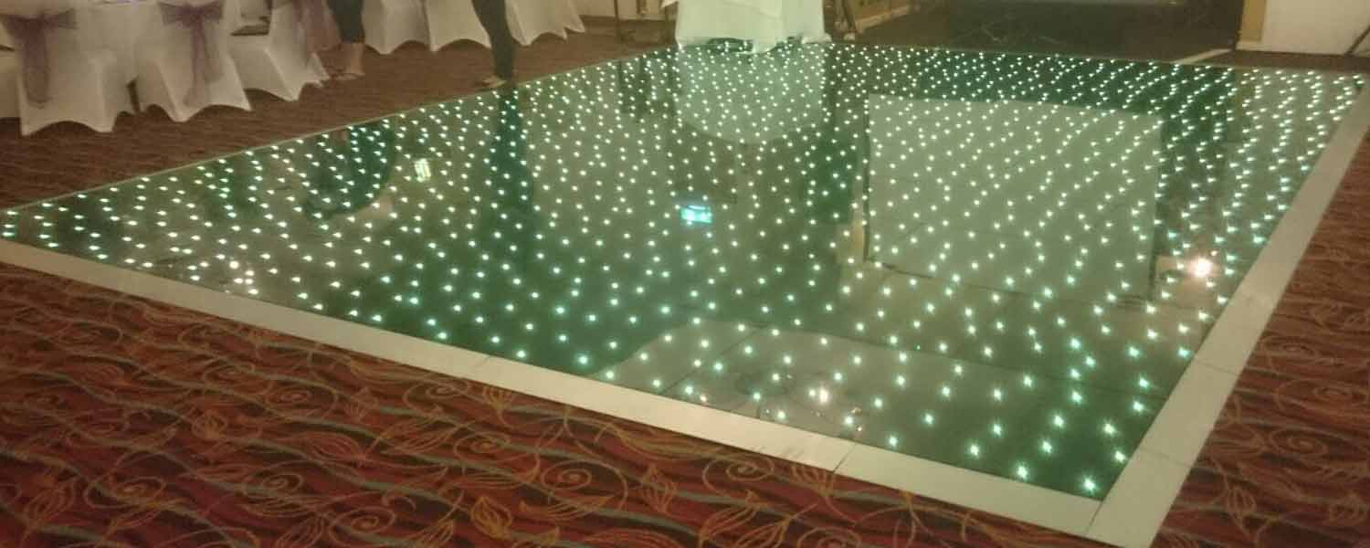 Green led dance floor