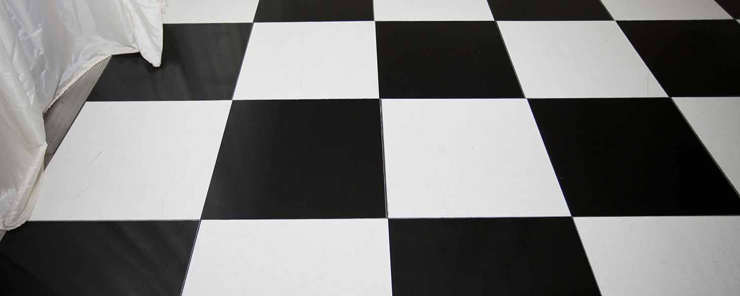 Black and white dance floor